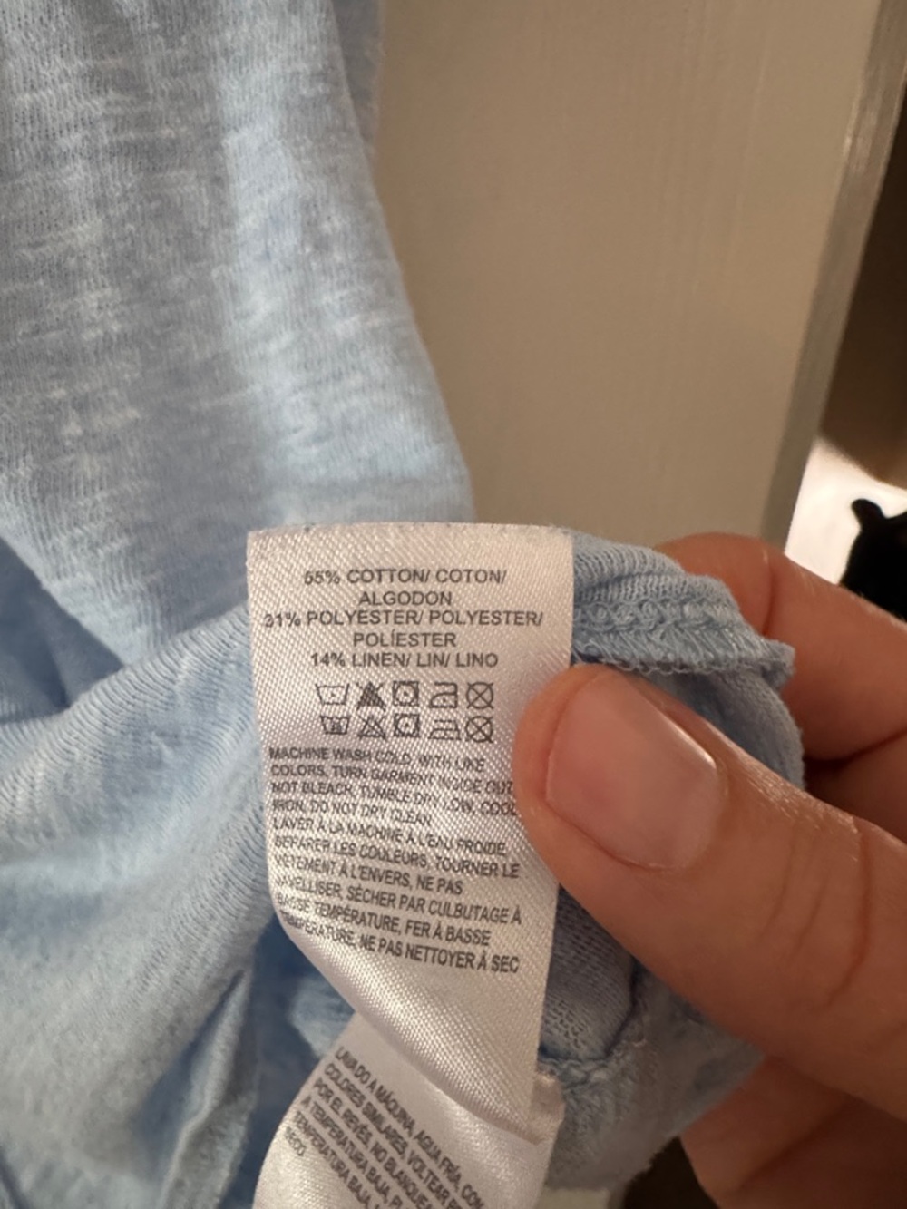 Lucky Brand Men’s Light Blue Linen Blend Button down Shirt Size Small Like New - Picture 3 of 4